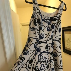 Graphic print a-line dress